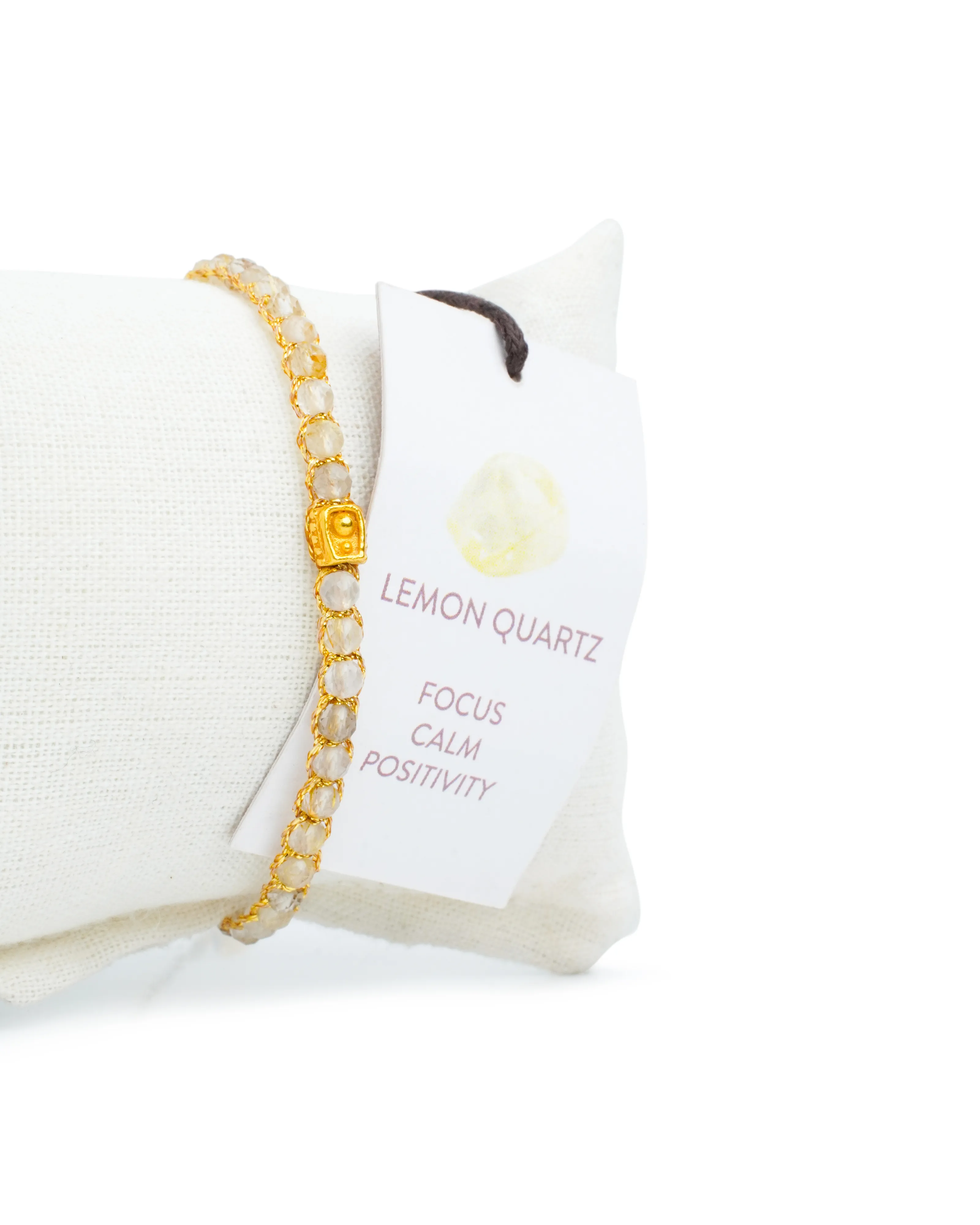 Lemon Quartz Bracelet | Gold