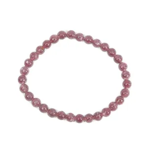 Lepidolite 6mm Beaded Bracelet