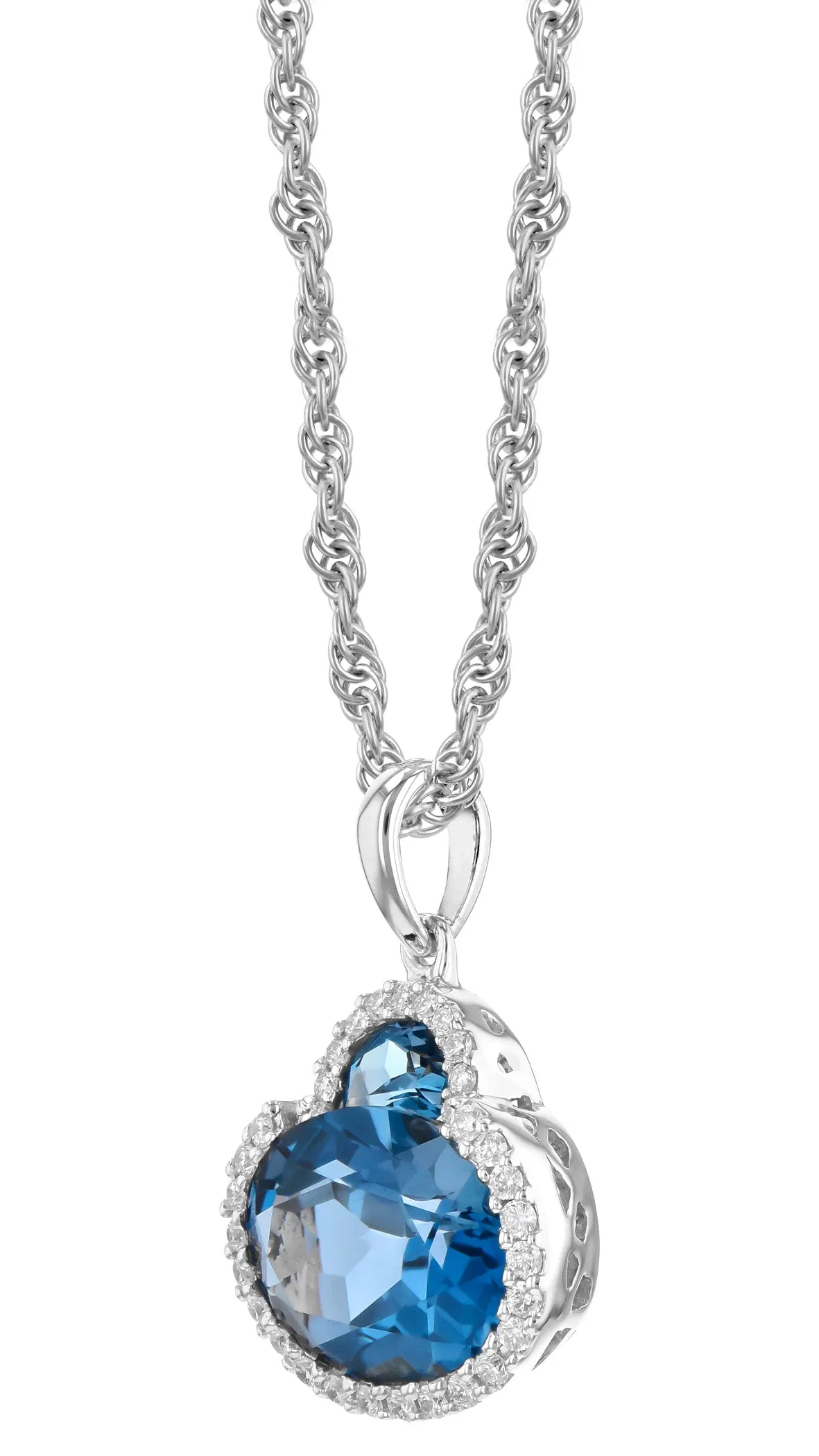 London Blue Topaz And Diamond Pendant