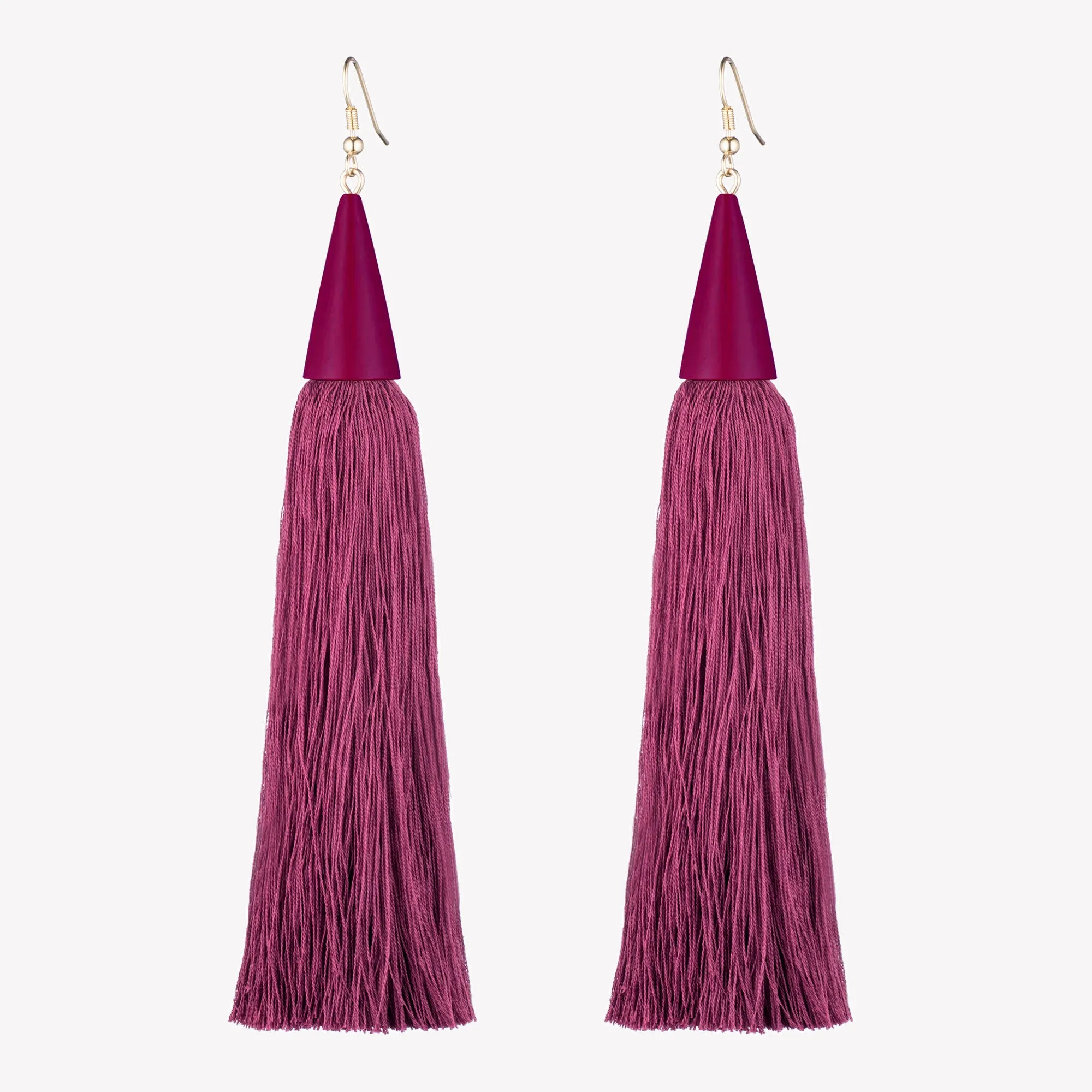 LONG SILK TASSEL EARRINGS