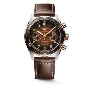 Longines Spirit Flyback 42mm Chronograph Brown Sunray Men's Watch L38215592