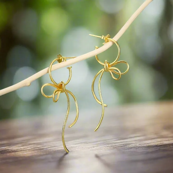 Lovely Knot Long Tassel Dangle Earrings