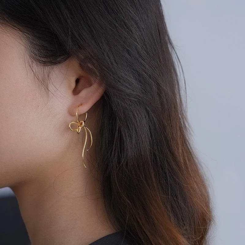 Lovely Knot Long Tassel Dangle Earrings