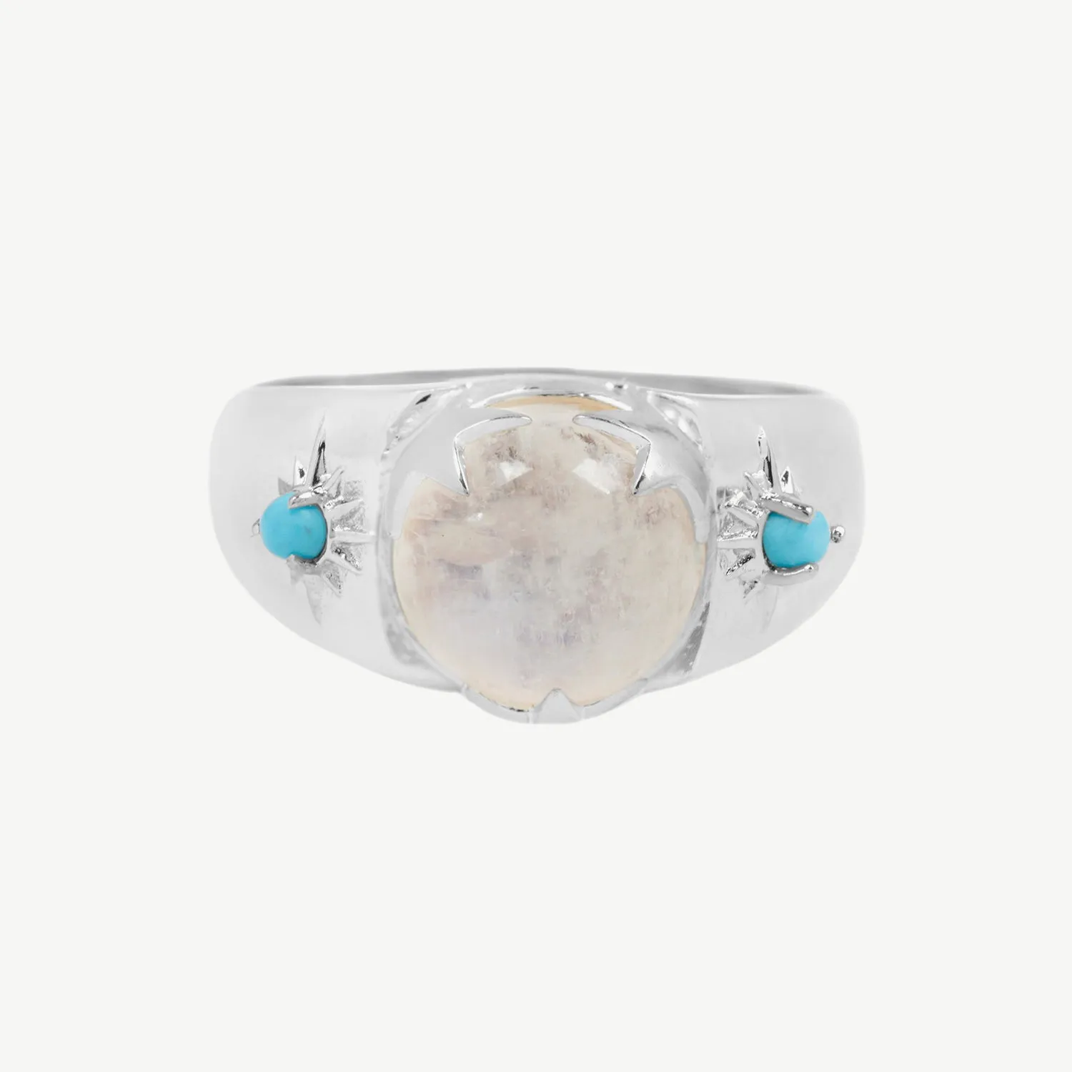 Luna Signet in Moonstone/Turquoise