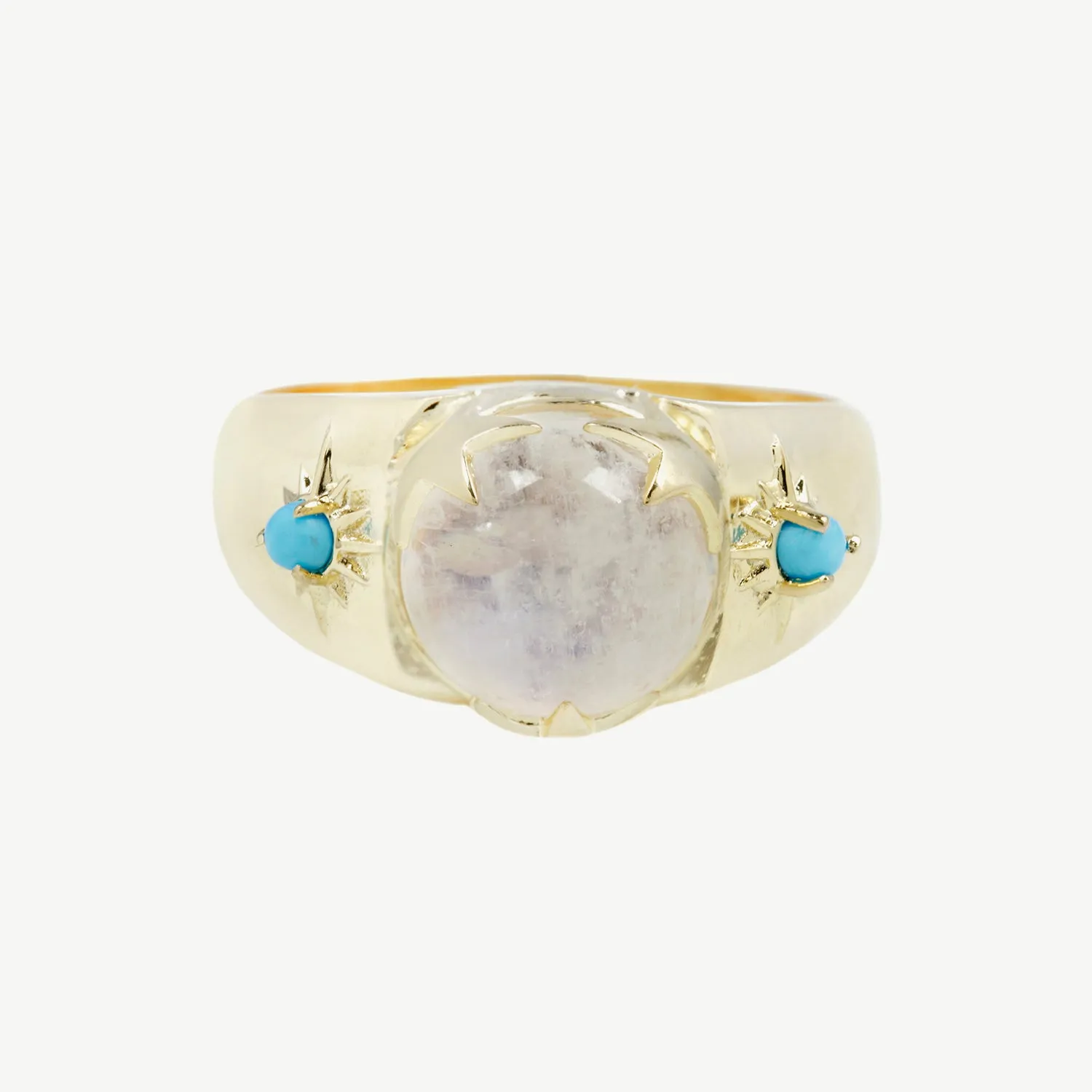 Luna Signet in Moonstone/Turquoise