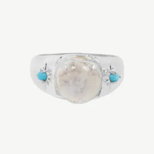 Luna Signet in Moonstone/Turquoise