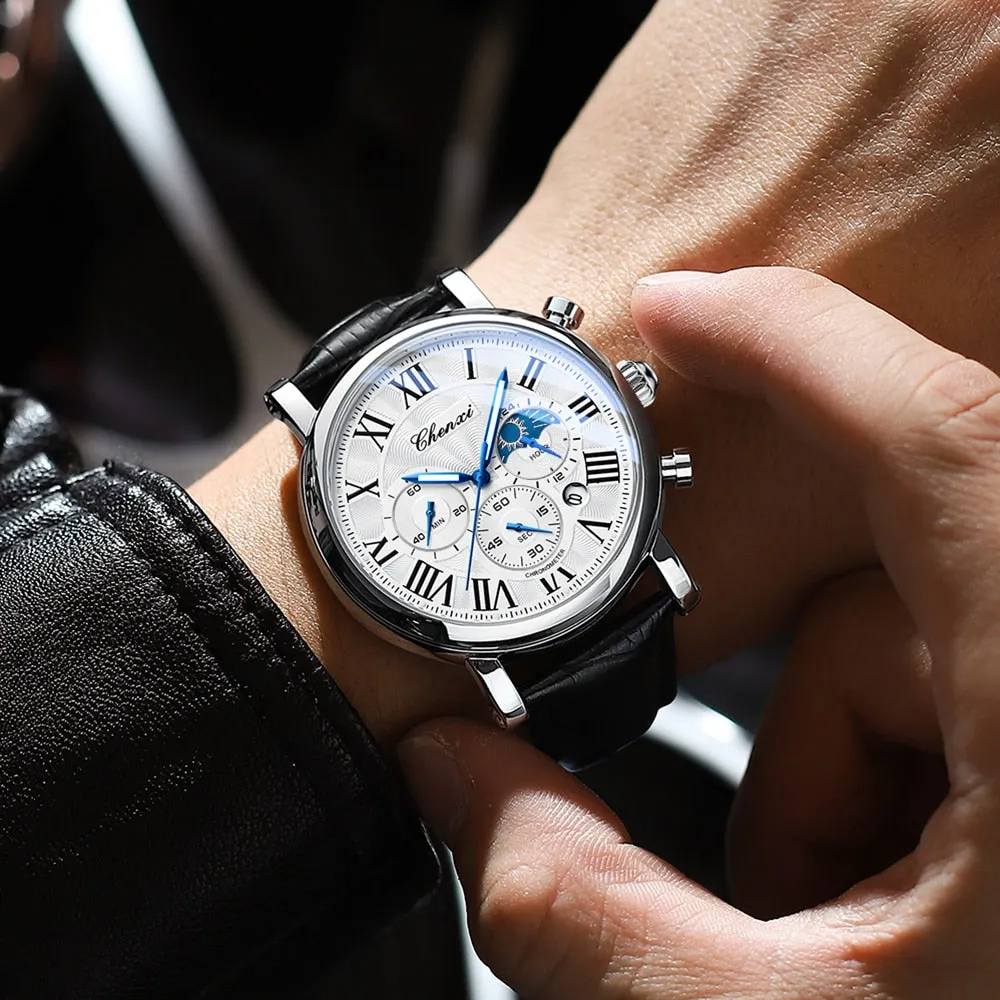 LUXURIOUS LEATHER BRACELET QUARTZ WATCH | Elegance Meets Precision