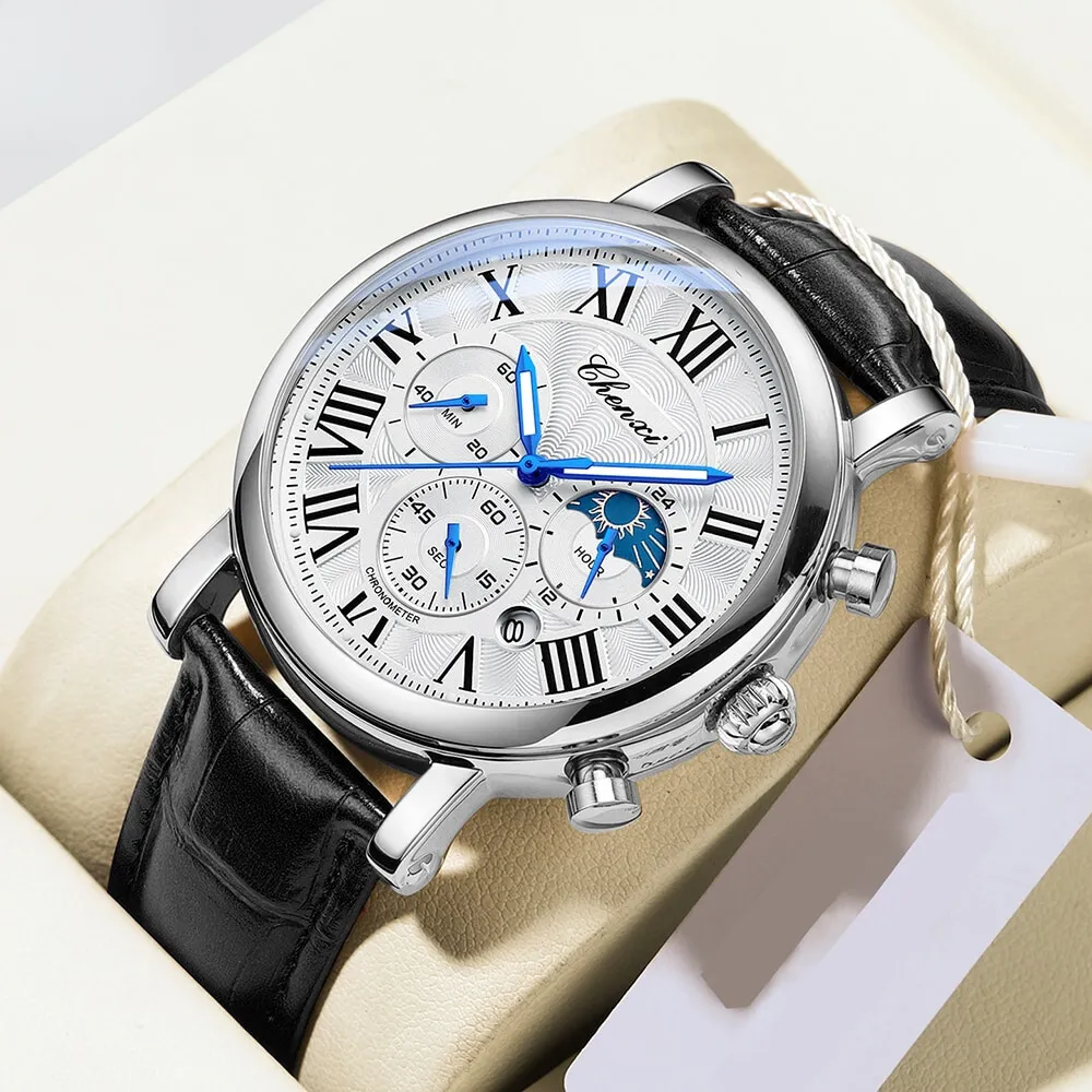 LUXURIOUS LEATHER BRACELET QUARTZ WATCH | Elegance Meets Precision