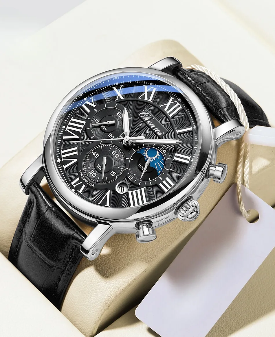 LUXURIOUS LEATHER BRACELET QUARTZ WATCH | Elegance Meets Precision