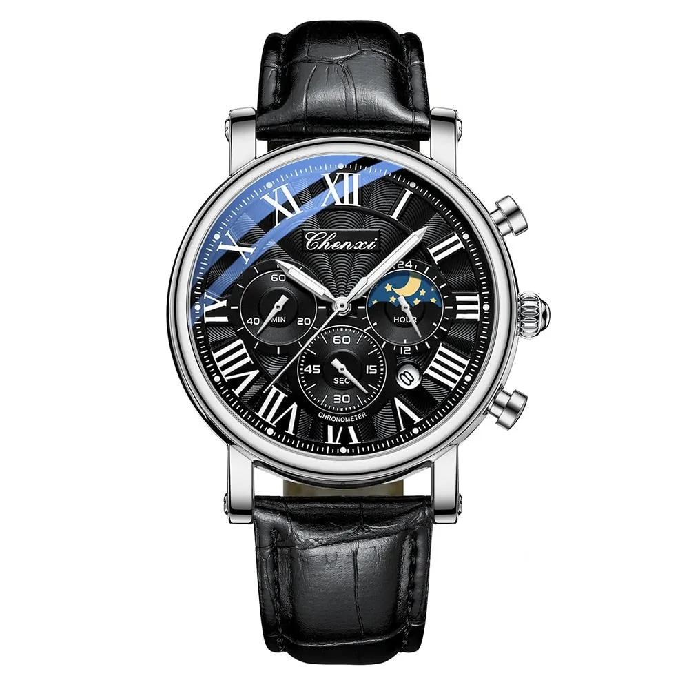 LUXURIOUS LEATHER BRACELET QUARTZ WATCH | Elegance Meets Precision