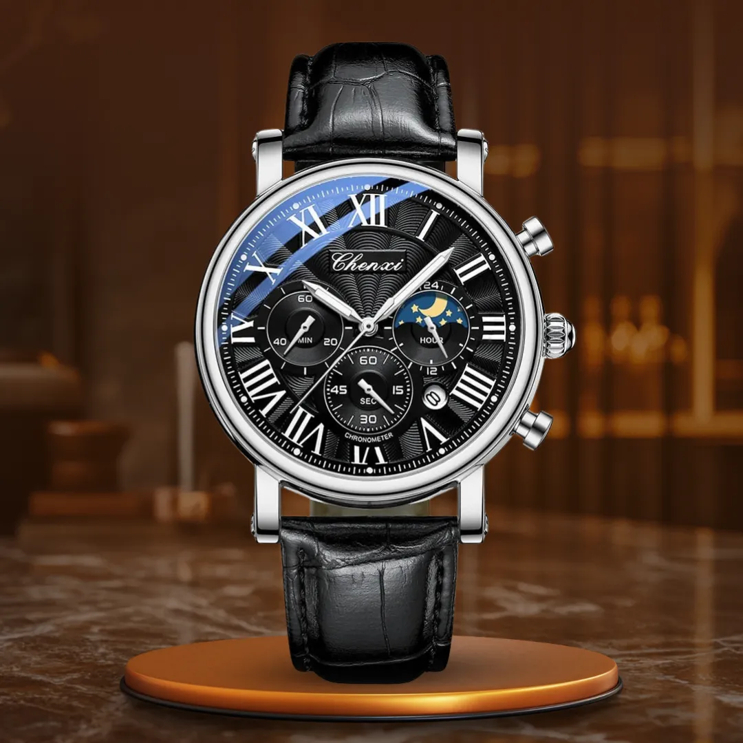 LUXURIOUS LEATHER BRACELET QUARTZ WATCH | Elegance Meets Precision