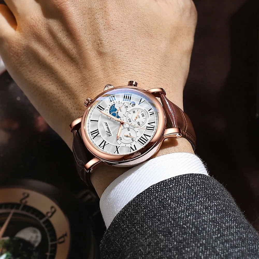 LUXURIOUS LEATHER BRACELET QUARTZ WATCH | Elegance Meets Precision