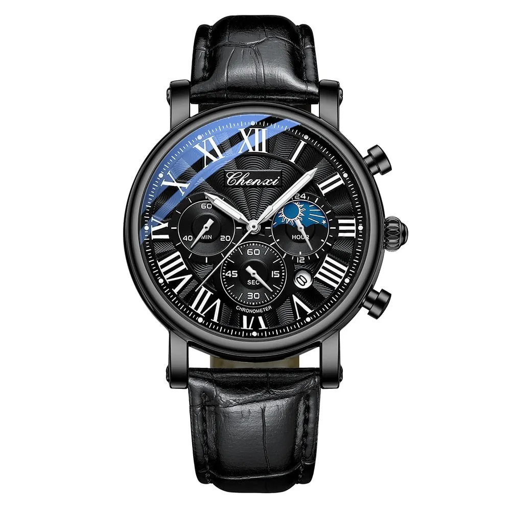 LUXURIOUS LEATHER BRACELET QUARTZ WATCH | Elegance Meets Precision