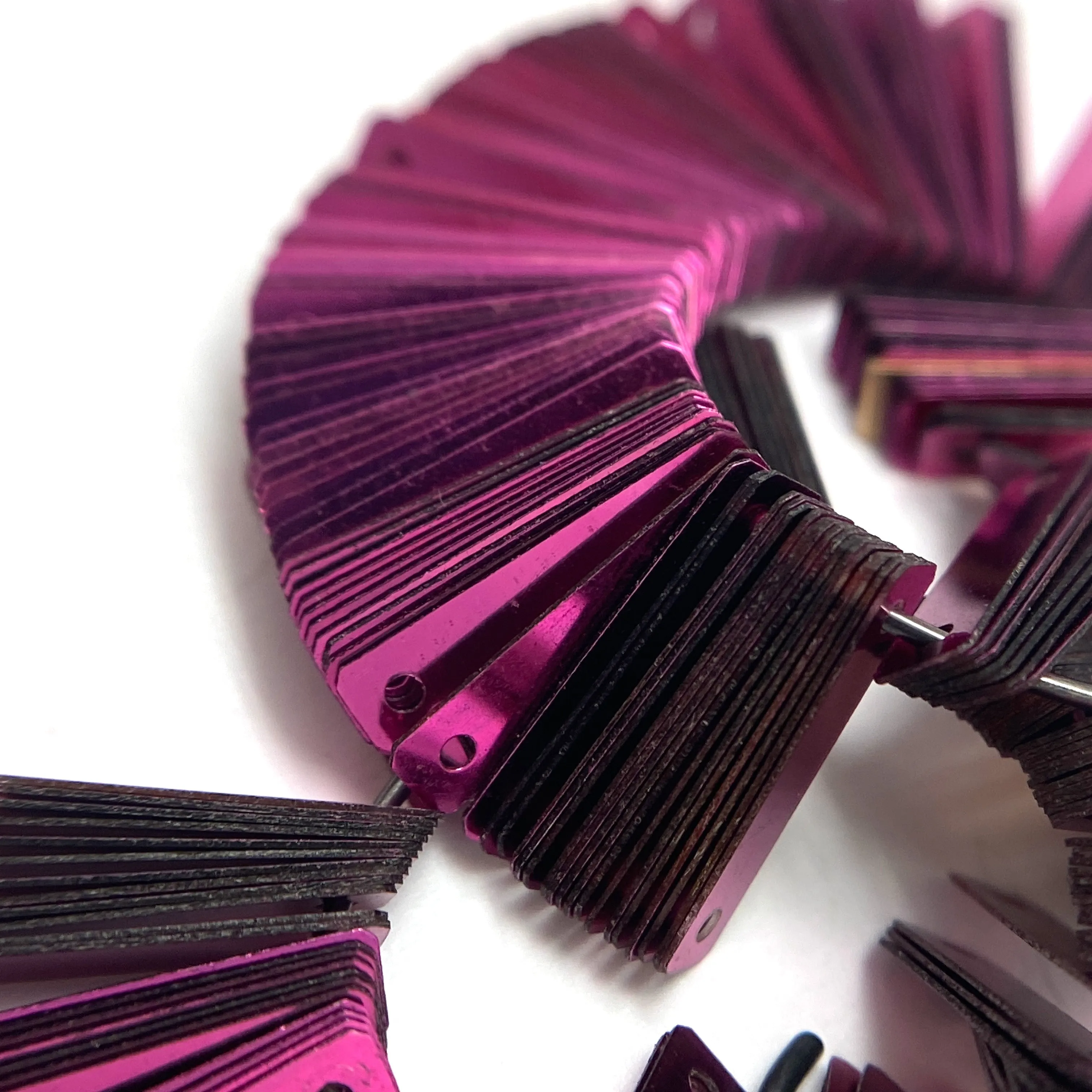 Magenta Tassel Sequin Earrings