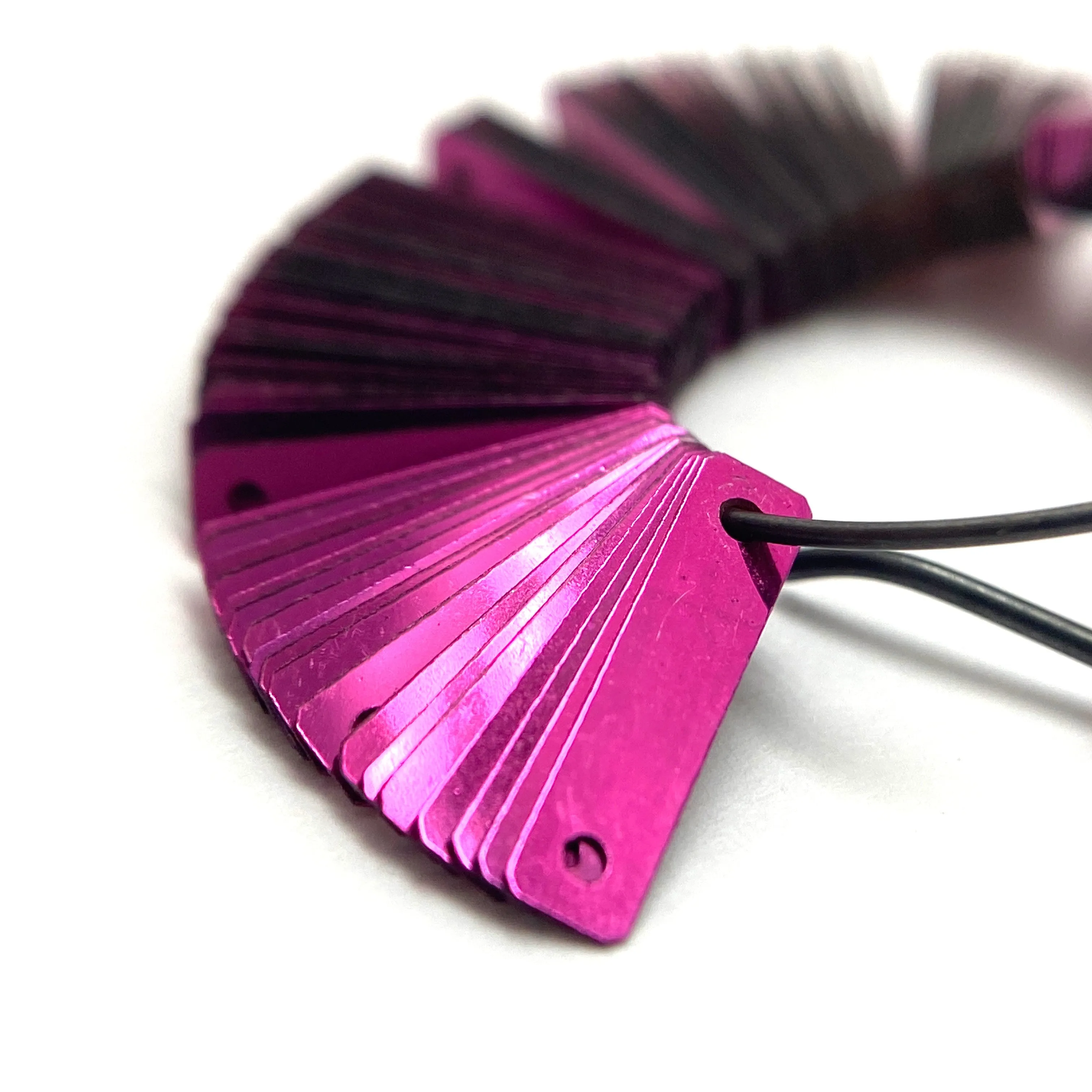 Magenta Tassel Sequin Earrings