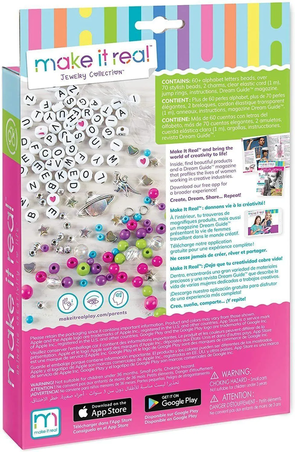Make it Real Block 'n’ Rock Jewellery Charm Bracelets Making Kit