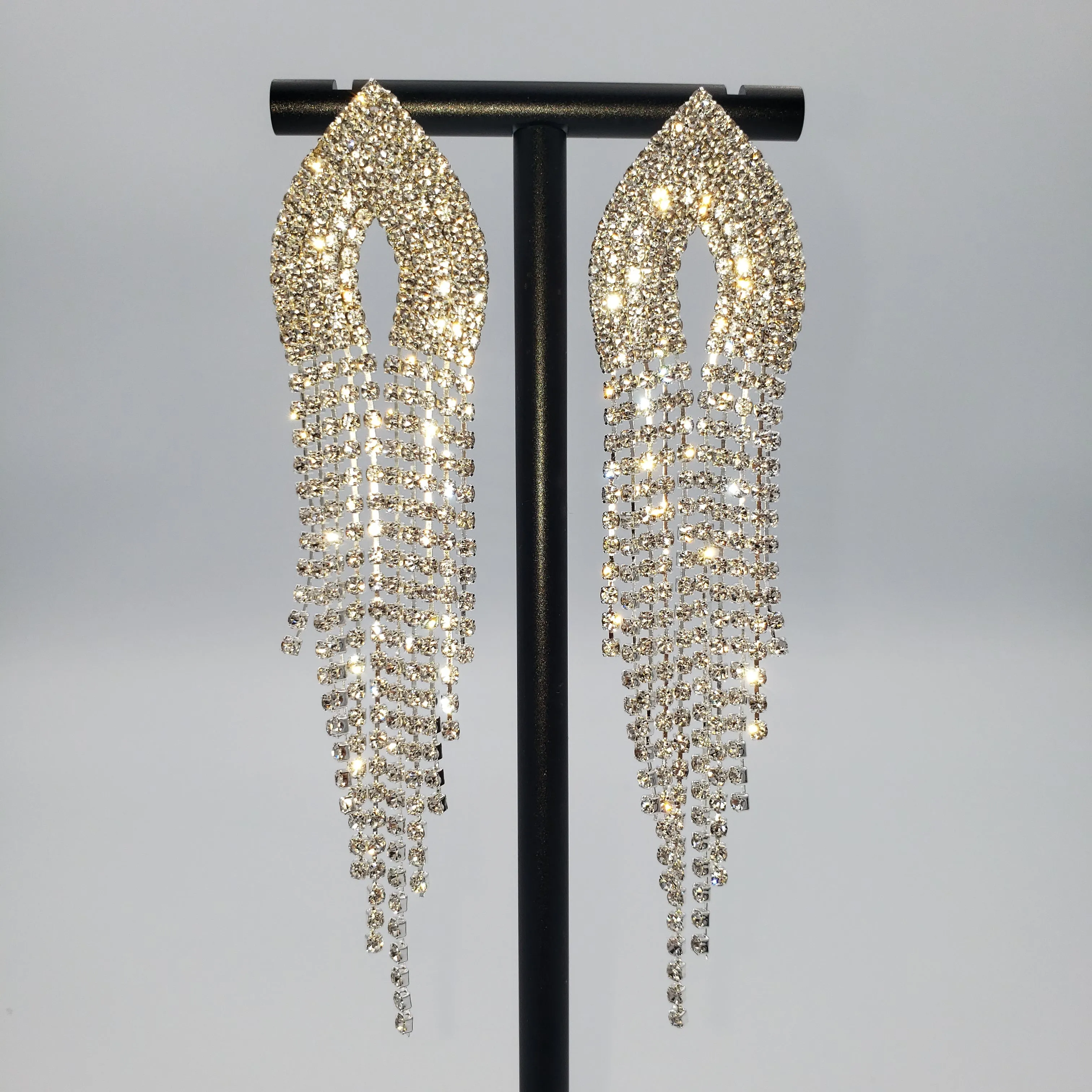 Marquise tassel rhinestone Earrings