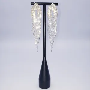 Marquise tassel rhinestone Earrings