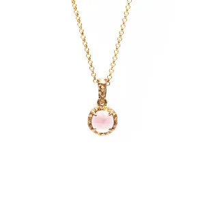 MATRIX HALO NECKLACE | 14K GOLD & ROSE QUARTZ