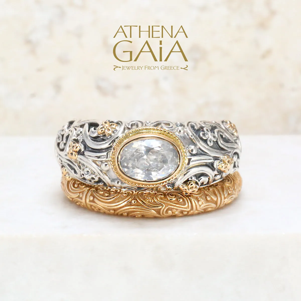 Meadow Breeze 18k Eternal 2-Ring Double Stack