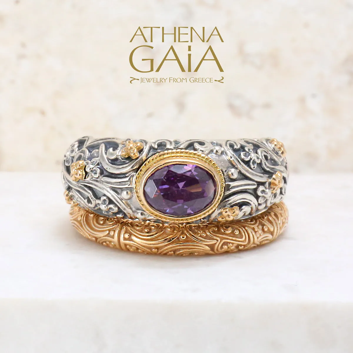 Meadow Breeze 18k Eternal 2-Ring Double Stack