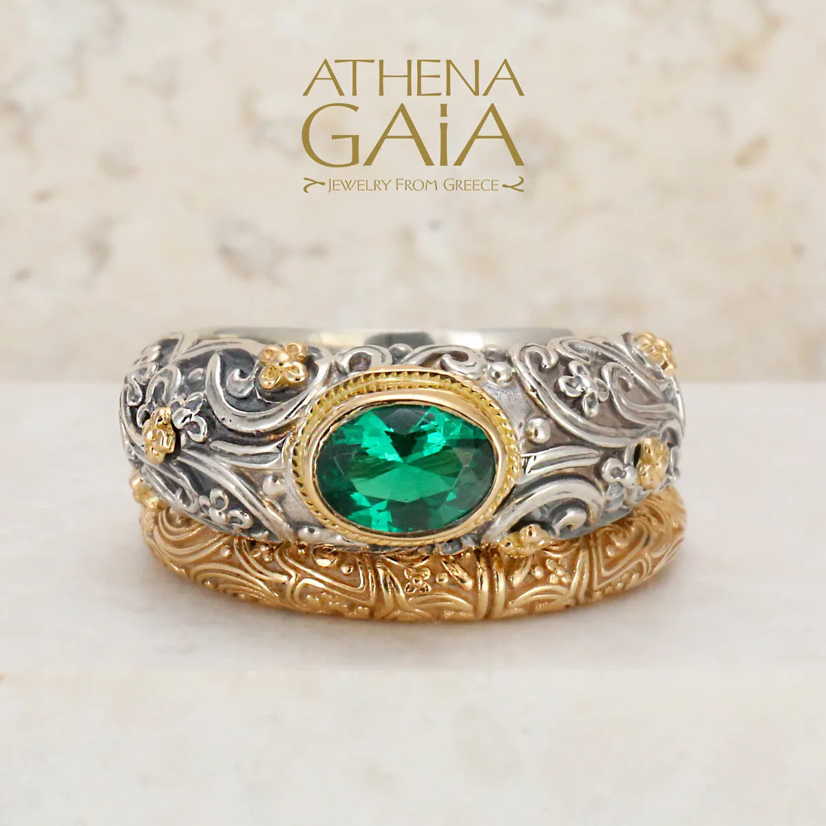 Meadow Breeze 18k Eternal 2-Ring Double Stack
