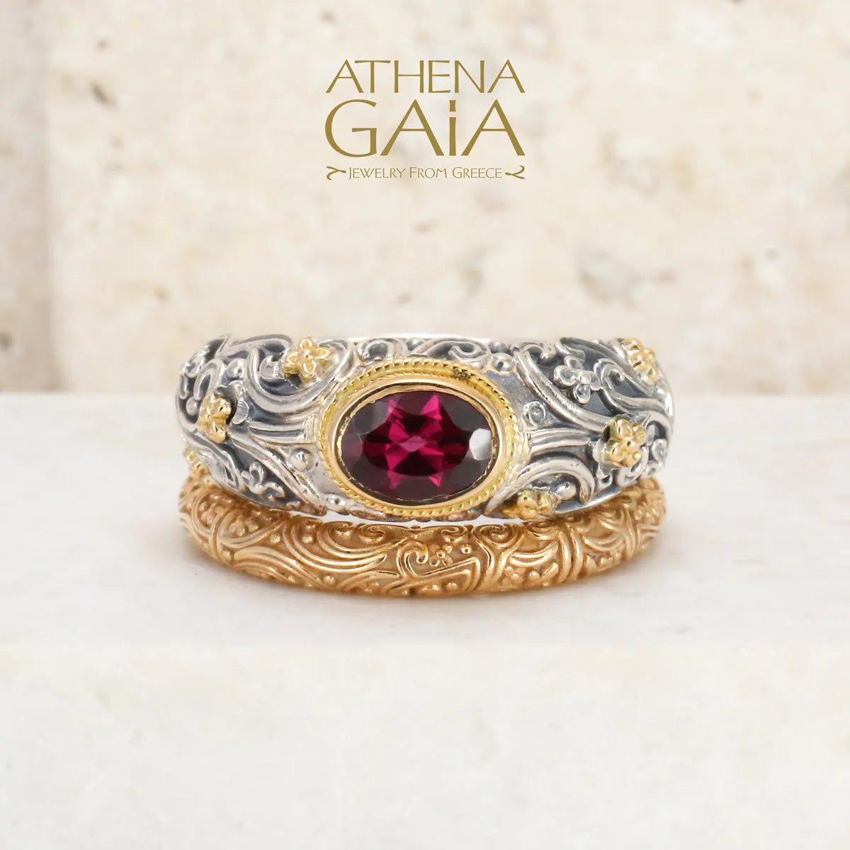 Meadow Breeze 18k Eternal 2-Ring Double Stack