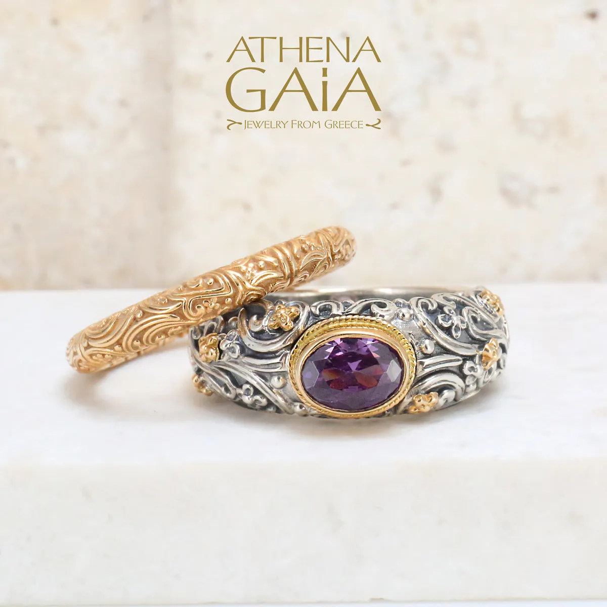 Meadow Breeze 18k Eternal 2-Ring Double Stack