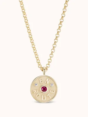 Medium En Route Necklace Ruby
