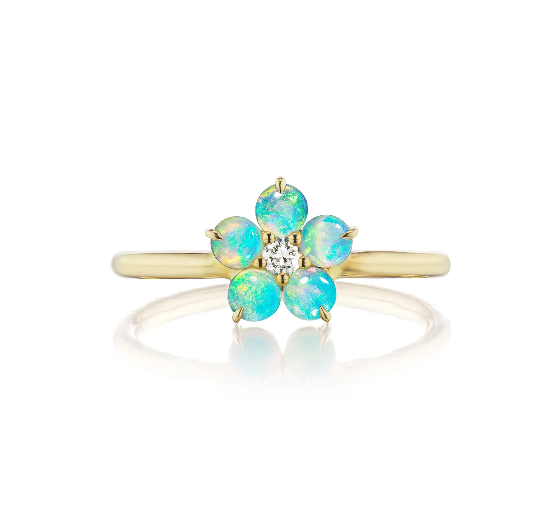 Medium Round Flower Stacking Ring