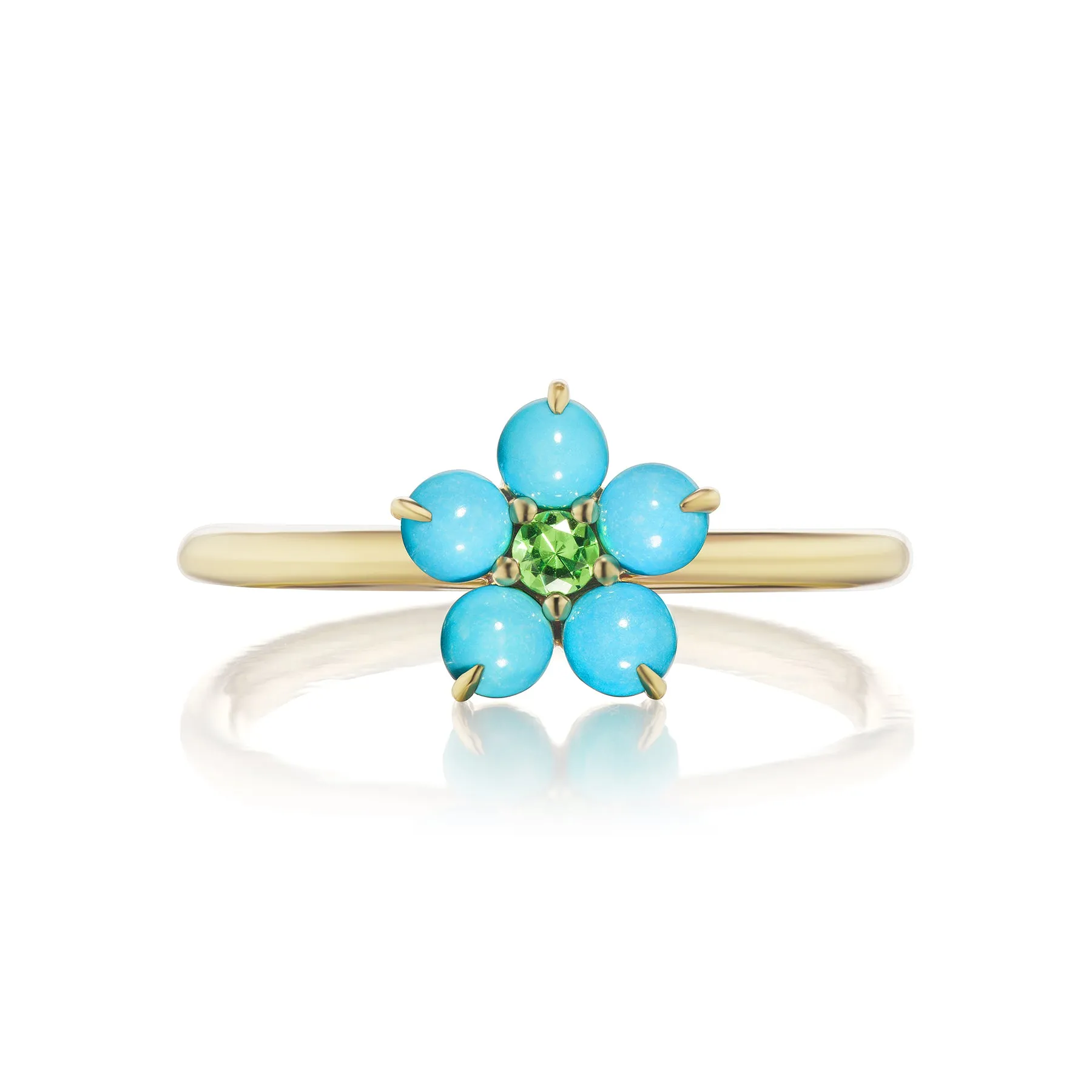 Medium Round Flower Stacking Ring