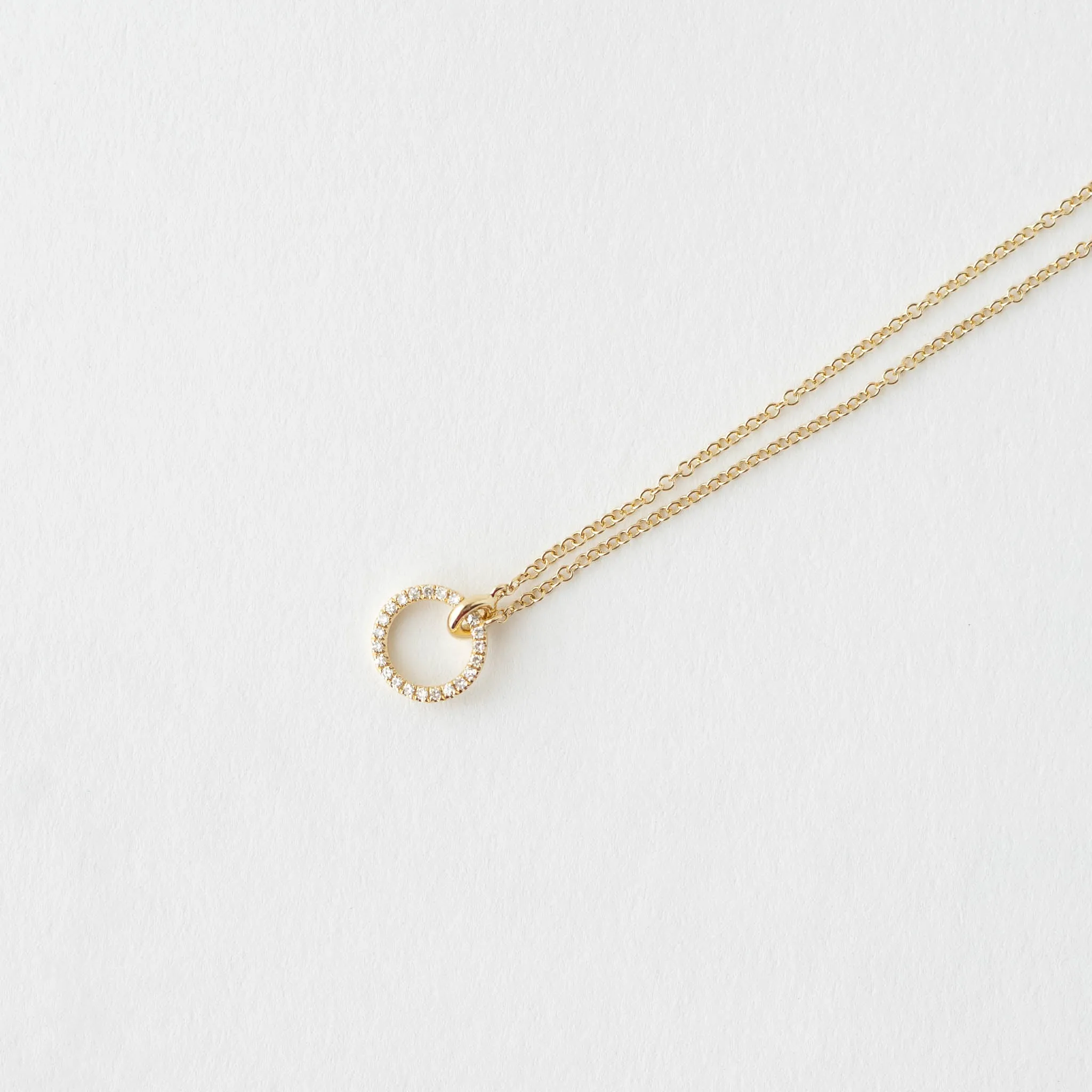 Melanie Diamond Halo Necklace