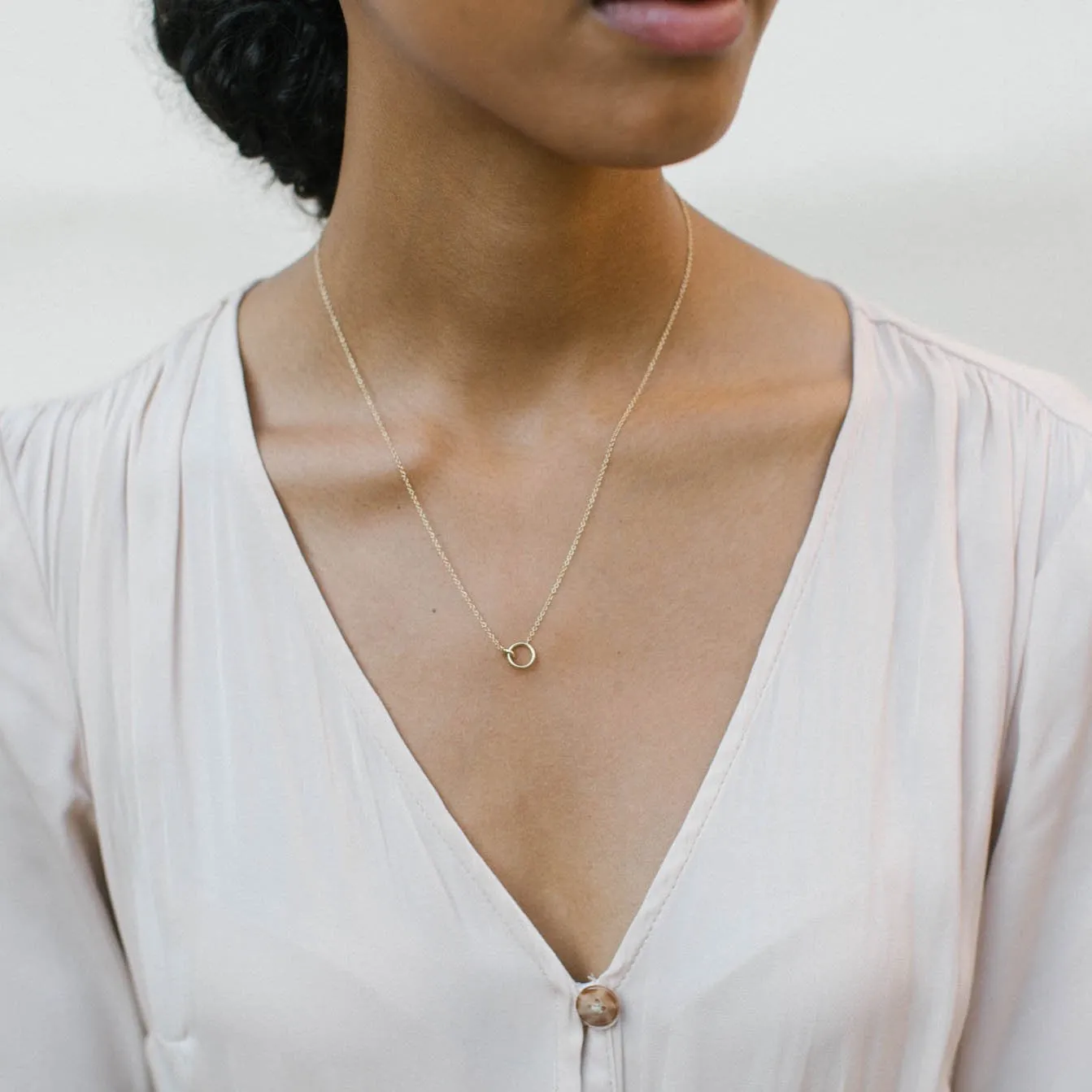 Melanie Diamond Halo Necklace