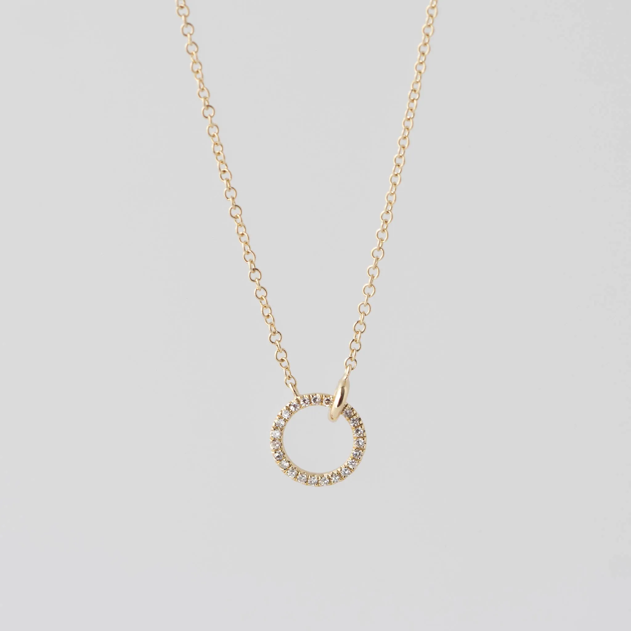 Melanie Diamond Halo Necklace