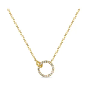 Melanie Diamond Halo Necklace