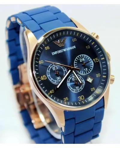 Men's  Blue Rubber Watch AR5919