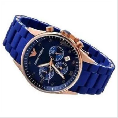 Men's  Blue Rubber Watch AR5919