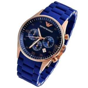 Men's  Blue Rubber Watch AR5919