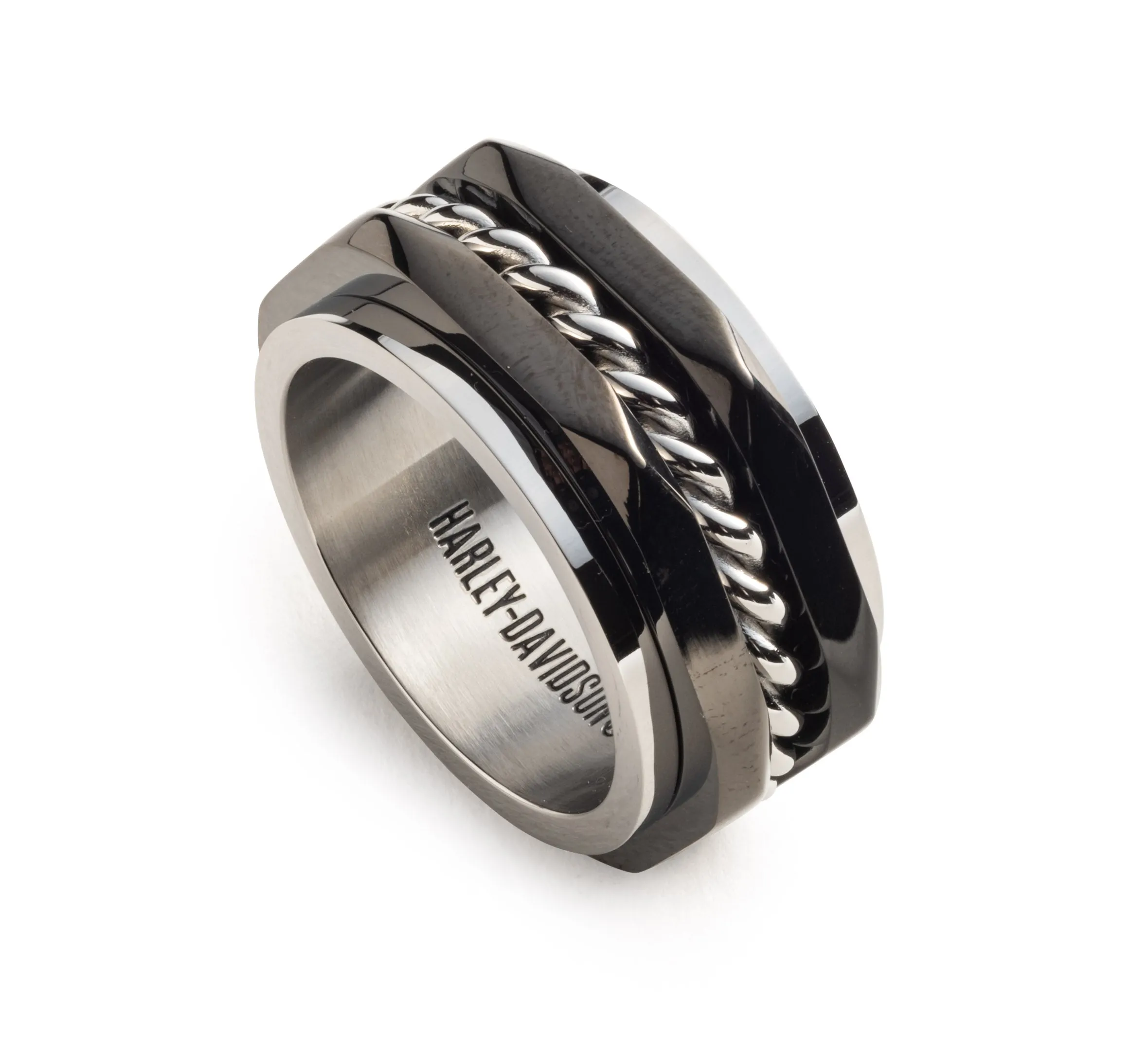 Men's Spinning Stack Ring - Hematite