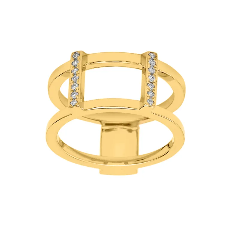 Merging Romance Gold Ring