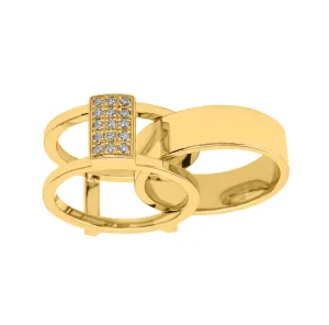 Merging Romance Gold Ring