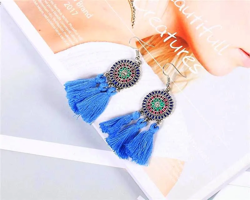 Mermaid Bahama Tassel Earrings