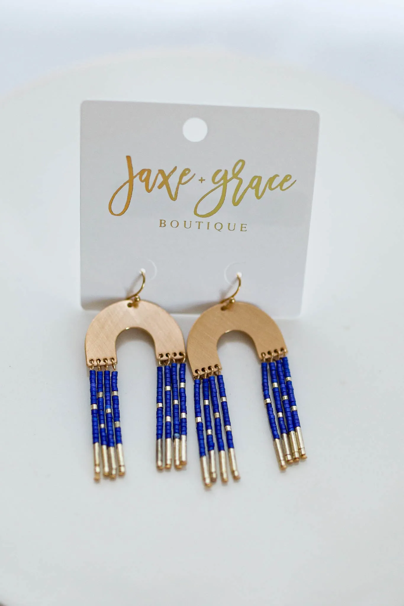 Metal & Beaded Arch Earrings, VARIOUS