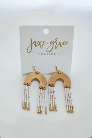 Metal & Beaded Arch Earrings, VARIOUS