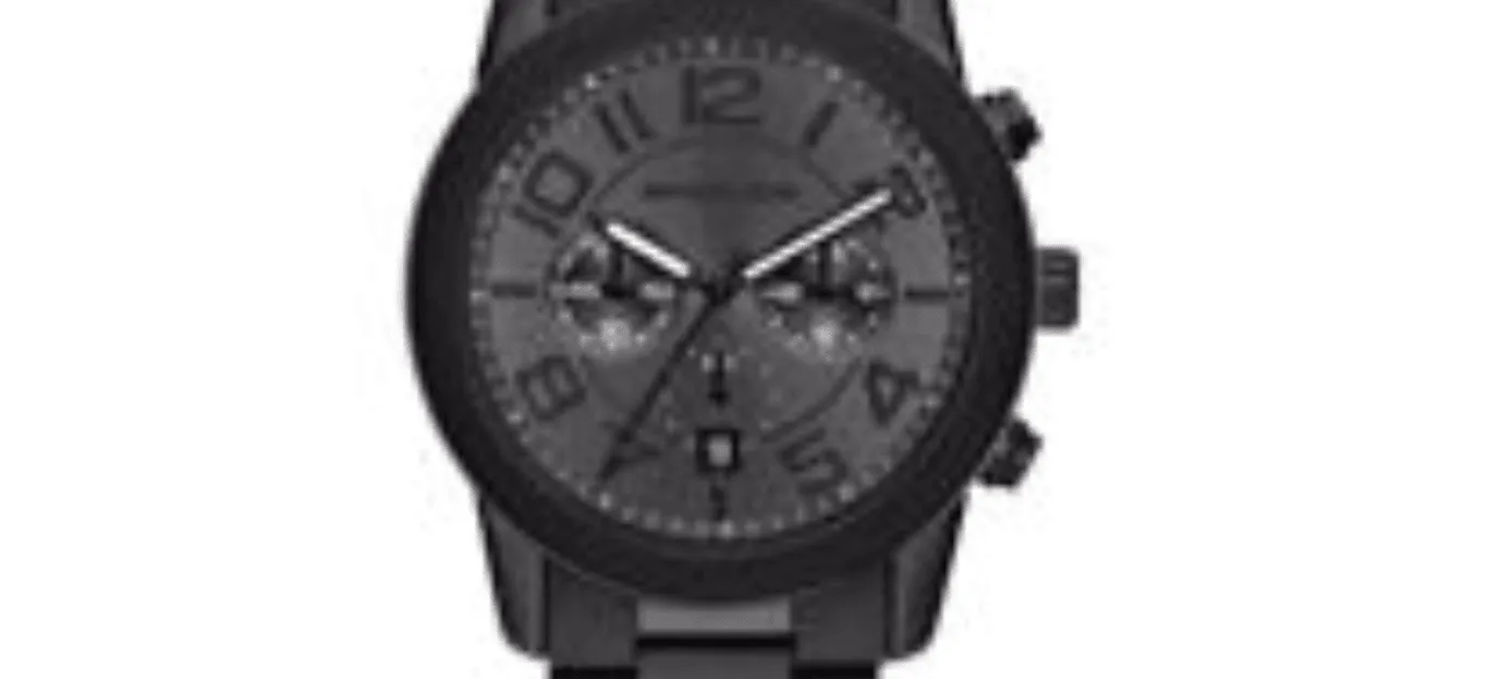 Michael Kors Men's Chronograph MK8322 Mercer Black Silicone Stainless Steel