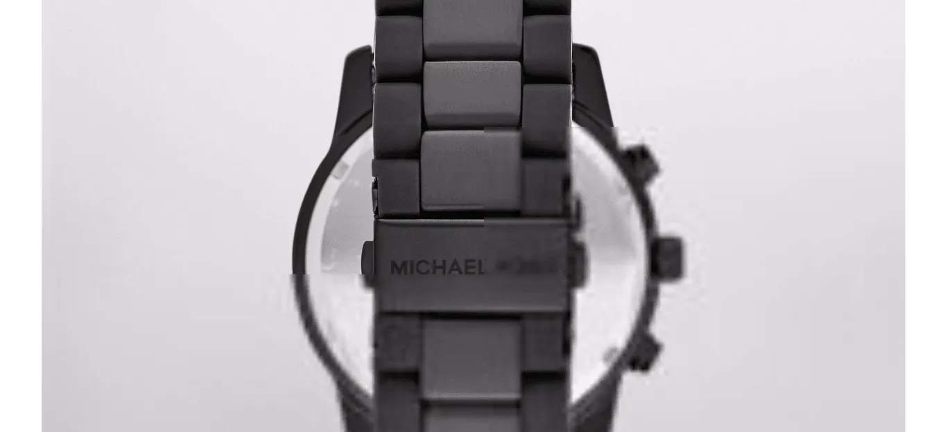Michael Kors Men's Chronograph MK8322 Mercer Black Silicone Stainless Steel