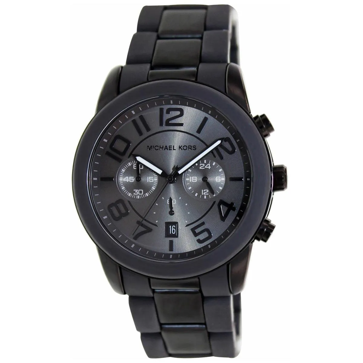 Michael Kors Men's Chronograph MK8322 Mercer Black Silicone Stainless Steel