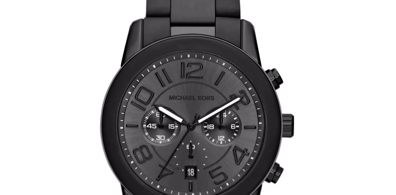 Michael Kors Men's Chronograph MK8322 Mercer Black Silicone Stainless Steel