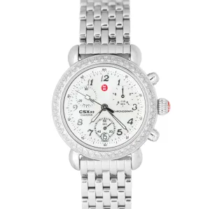 Michele CSX33 DIAMOND Mother Of Pearl Stainless 33mm Choronograph MW03BO1 Watch