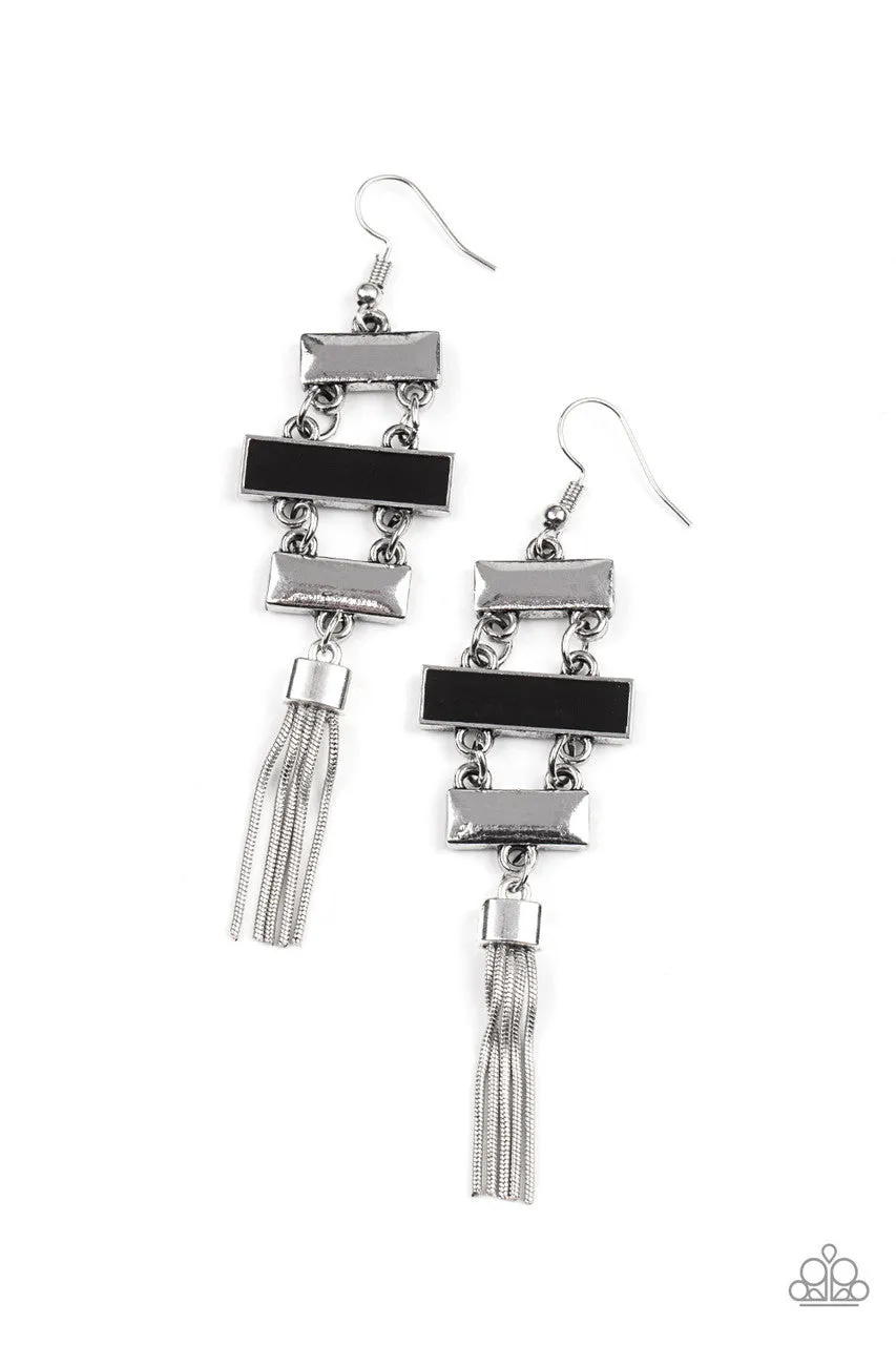 Mind, Body, and SEOUL Black Paparazzi Earrings